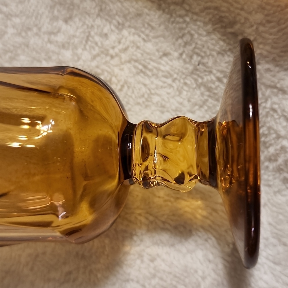 Elegant Vintage Amber Jamestown Fostoria Water Goblet  | Set of 3 - Picture 8 of 11
